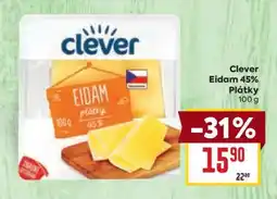 Billa Clever Eidam 45% plátky nabídka