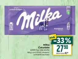 Billa Milka Čokoláda nabídka
