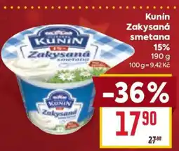 Billa Kunín Zakysaná smetana nabídka