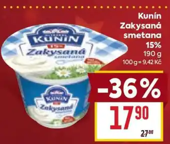 Billa Kunín Zakysaná smetana nabídka