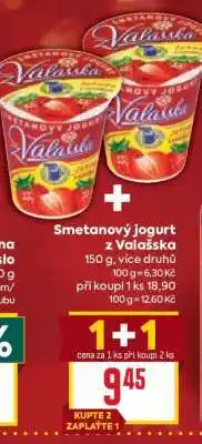 Billa Smetanový jogurt z Valašska nabídka