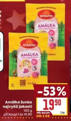 Billa Amálka šunka nejvyšší jakosti nabídka