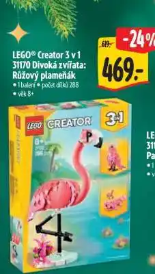 Albert LEGO Creator 3 v 1 31170 Divoká zvířata: Růžový plameňák nabídka