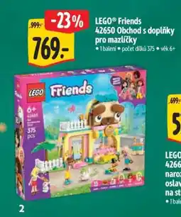 Albert LEGO Friends 42650 Obchod s doplňky pro mazlíčky nabídka