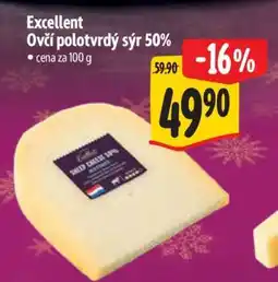 Albert Excellent Ovčí polotvrdý sýr 50% nabídka