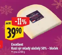 Albert Excellent Kozí sýr mladý uleželý 50% - bloček nabídka