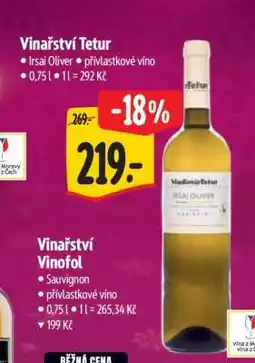 Albert Vinařství Tetur Irsai Oliver nabídka