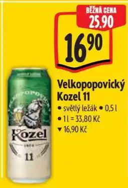 Albert Velkopopovický Kozel 11 nabídka