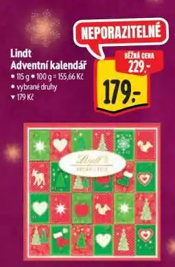 Albert Lindt Adventní kalendář nabídka