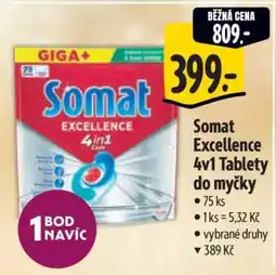 Albert Somat Excellence 4v1 Tablety do myčky nabídka