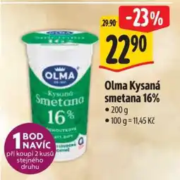 Albert Olma Kysaná smetana 16% nabídka