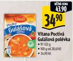 Albert Vitana Poctivá gulášová polévka nabídka