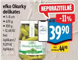 Albert efko Okurky delikates nabídka