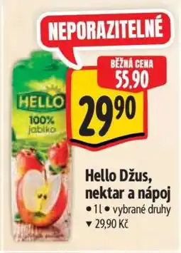 Albert Hello džus, nektar a nápoj nabídka