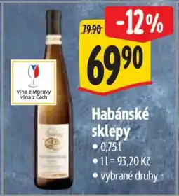 Albert Habánské sklepy nabídka