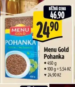 Albert Menu Gold pohanka nabídka
