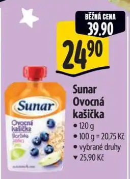 Albert Sunar ovocná kašička nabídka