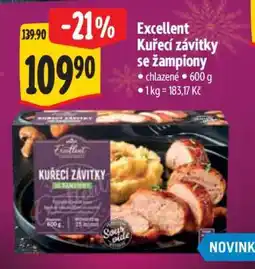 Albert Excellent Kuřecí závitky se žampiony nabídka