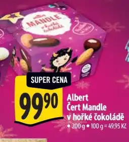 Albert Albert Čert Mandle v hořké čokoládě nabídka