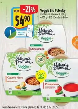 Albert Veggie Bio Polévky nabídka