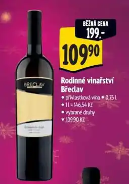 Albert Rodinné vinařství Břeclav nabídka