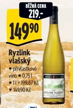 Albert Ryzlink vlašský nabídka