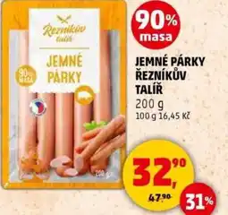 Penny Market Jemné párky řezníkův talíř nabídka