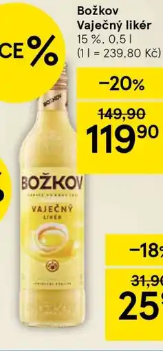 Tesco Božkov Vaječný likér nabídka