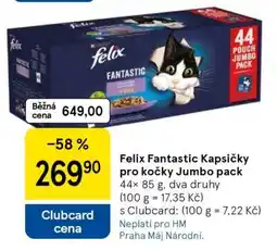 Tesco Felix Fantastic Kapsičky pro kočky Jumbo pack nabídka