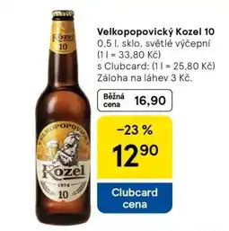 Tesco Velkopopovický Kozel 10 nabídka