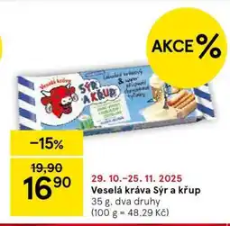 Tesco Veselá kráva Sýr a Křup nabídka