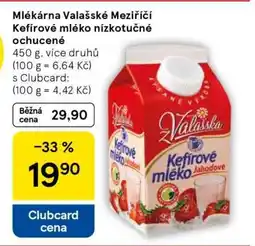 Tesco Mlékárna Valašské Meziříčí Kefírové mléko nízkotučné ochucené nabídka