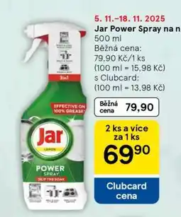 Tesco Jar Power Spray na nádobí nabídka