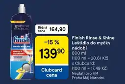 Tesco Finish Rinse & Shine Leštidlo do myčky nádobí nabídka
