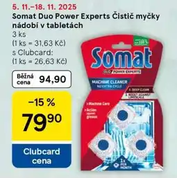 Tesco Somat Duo Power Experts Čistič myčky nádobí v tabletách nabídka