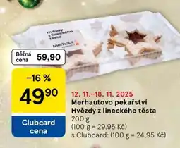 Tesco Merhautovo pekařství Hvězdy z lineckého těsta nabídka