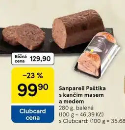Tesco Sanpareil Paštika s kančím masem a medem nabídka