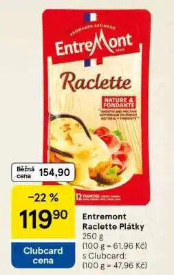 Tesco ENTREMONT Raclette plátky nabídka