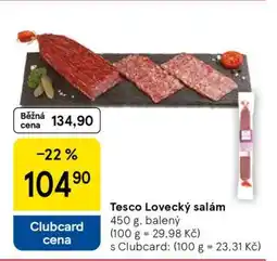 Tesco Tesco Lovecký salám nabídka