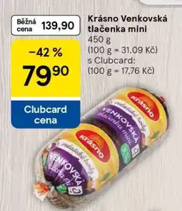 Tesco Krášno Venkovská tlačenka mini nabídka