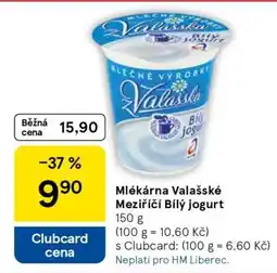Tesco Mlékárna Valašské Meziříčí Bílý jogurt nabídka