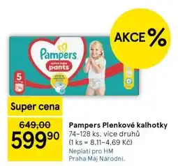 Tesco Pampers plenkové kalhotky nabídka
