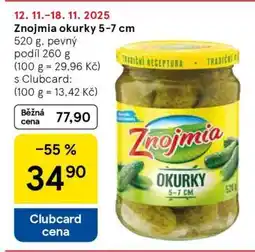 Tesco Znojmia Okurky 5–7 cm nabídka