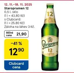 Tesco Staropramen 12 nabídka