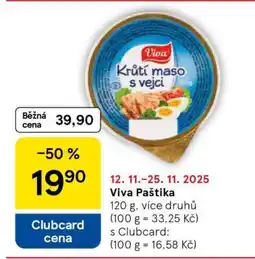 Tesco Viva Paštika nabídka