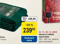 Tesco Vánoční měkká teplá deka nabídka