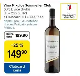 Tesco Víno Mikulov Sommelier Club nabídka