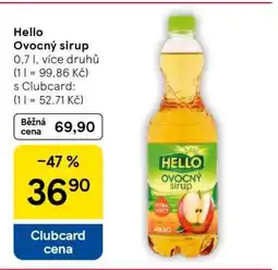 Tesco Hello Ovocný sirup nabídka