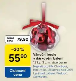 Tesco Vánoční koule v dárkovém balení nabídka