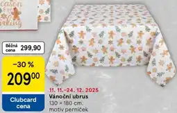 Tesco Vánoční ubrus nabídka